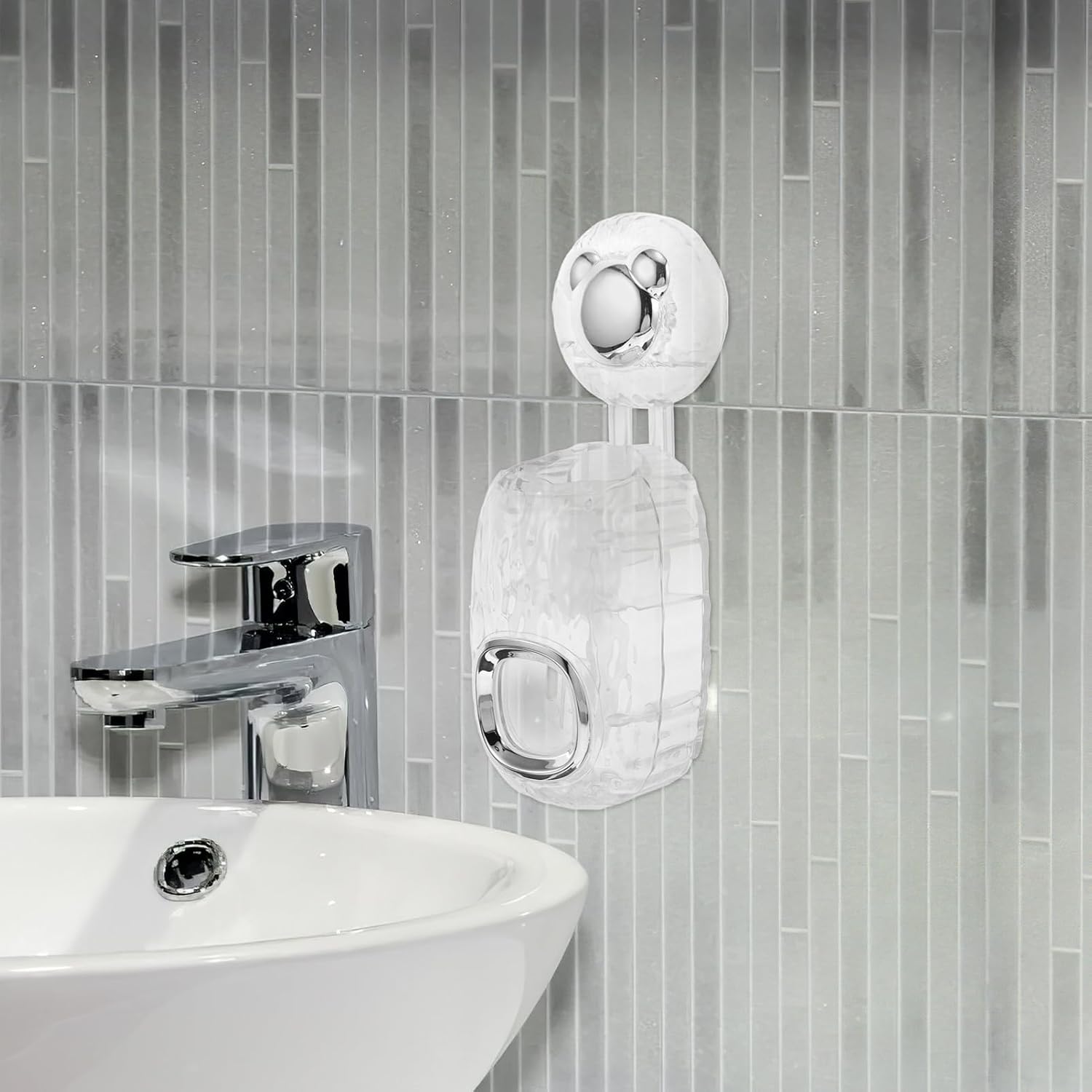 Automatic Toothpaste Dispenser Wall-Mounted Cup Holder Efficient Toothpaste Squeezer for Bathroom Use Easy to Install Cup Design