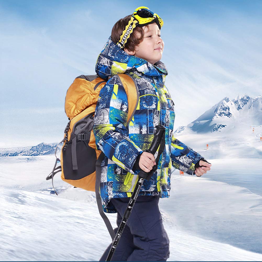 Jungen Skianzug 2 Teilig Skijacke + Skihose Kinder Mädchen Outdoor Warm Schneeanzug