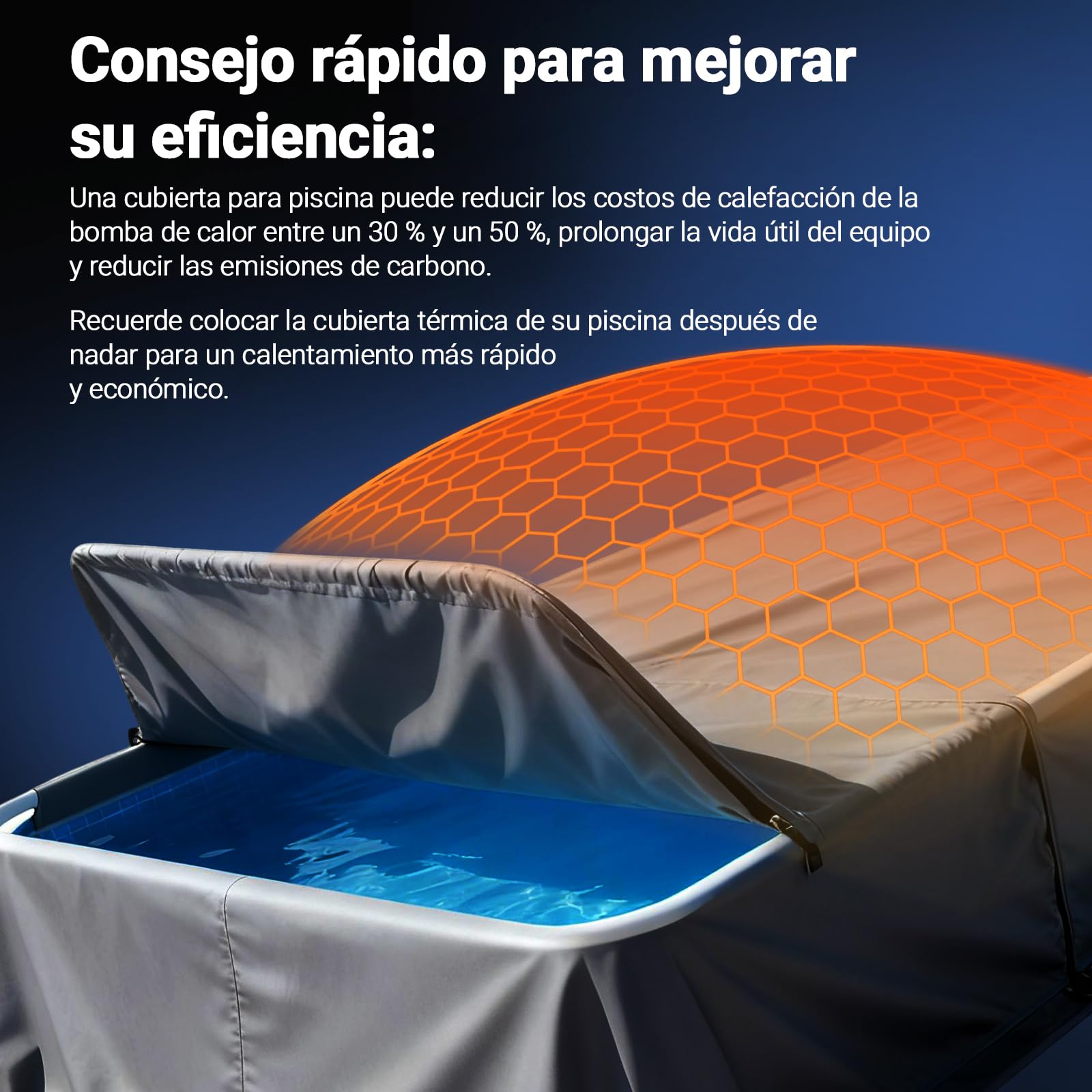 H5 Bomba de Calor de 5 kW con calefacción eléctrica de 1,5 kW, 20 m³ máx., Alta eficiencia, Cop 5,51, Ahorro de energía del 45%, Compatible con conexión WiFi, Bomba de Calor con 220-240V/50Hz