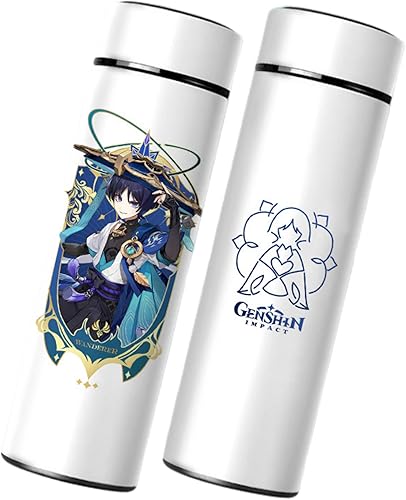 Kunikuzushi - Botella de agua termo Genshin Impact Sports Linda botella de bebidas aislada para el hogar la escuela viajes al aire libre