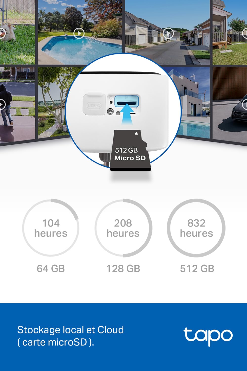 Tapo C400 Caméra de Surveillance WiFi extérieure Full HD, Batterie 5200 mAh, jusqu'à 180 Jours d'autonomie, Vision Nocturne Couleur, détection de Personne, Alarme sonore et Lumineuse, IP65