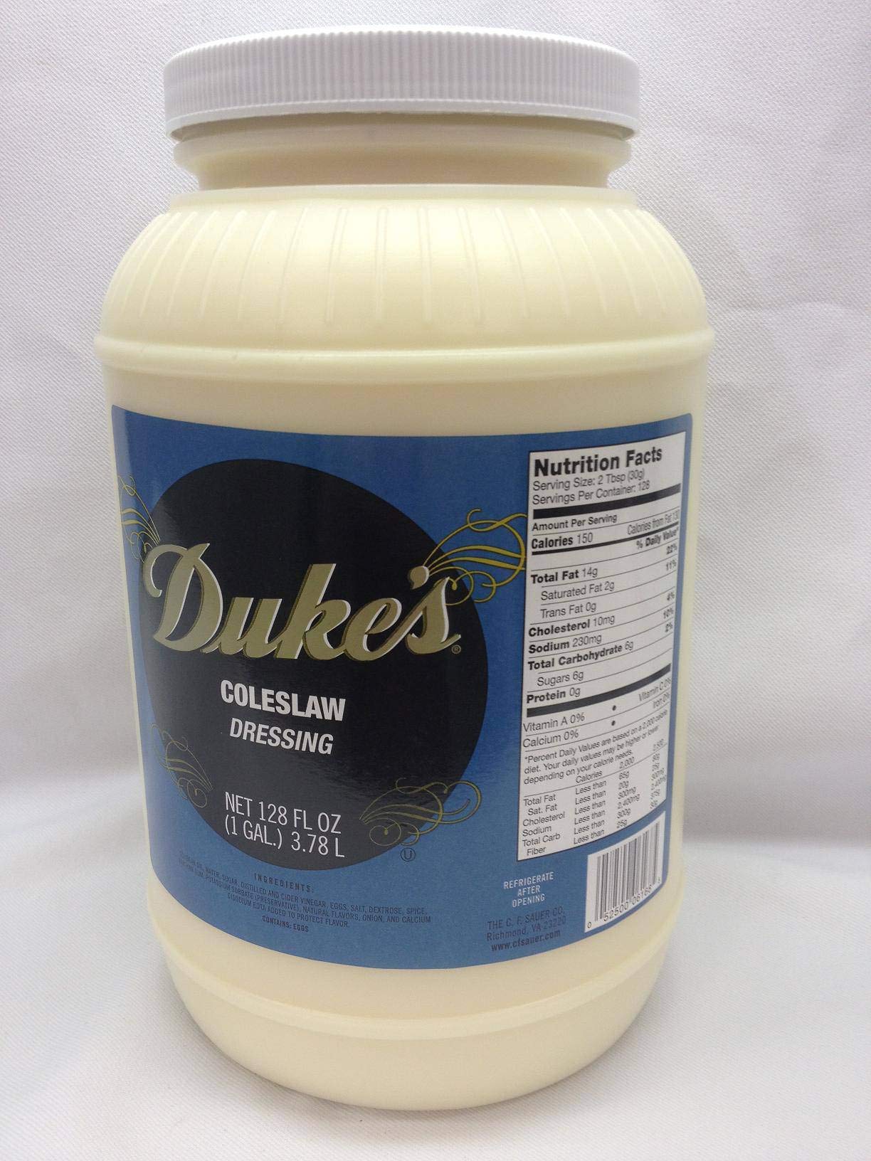 Dukes Coleslaw, 1 Gallon -- 4 per case.