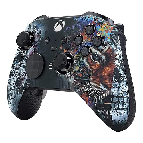 Miniatura 3 de Custom Controllerzz Elite Series 2 Controller Compatible With Xbox One, Xbox Series S and Xbox Series X (Tiger Skull)