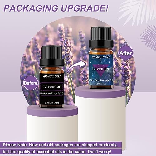 Miniatura 4 de BURIBURI Aceite esencial de lavanda para difusor, piel, fabricación de jabón y velas, aceites de aromaterapia de lavanda 100% puro, natural, sin