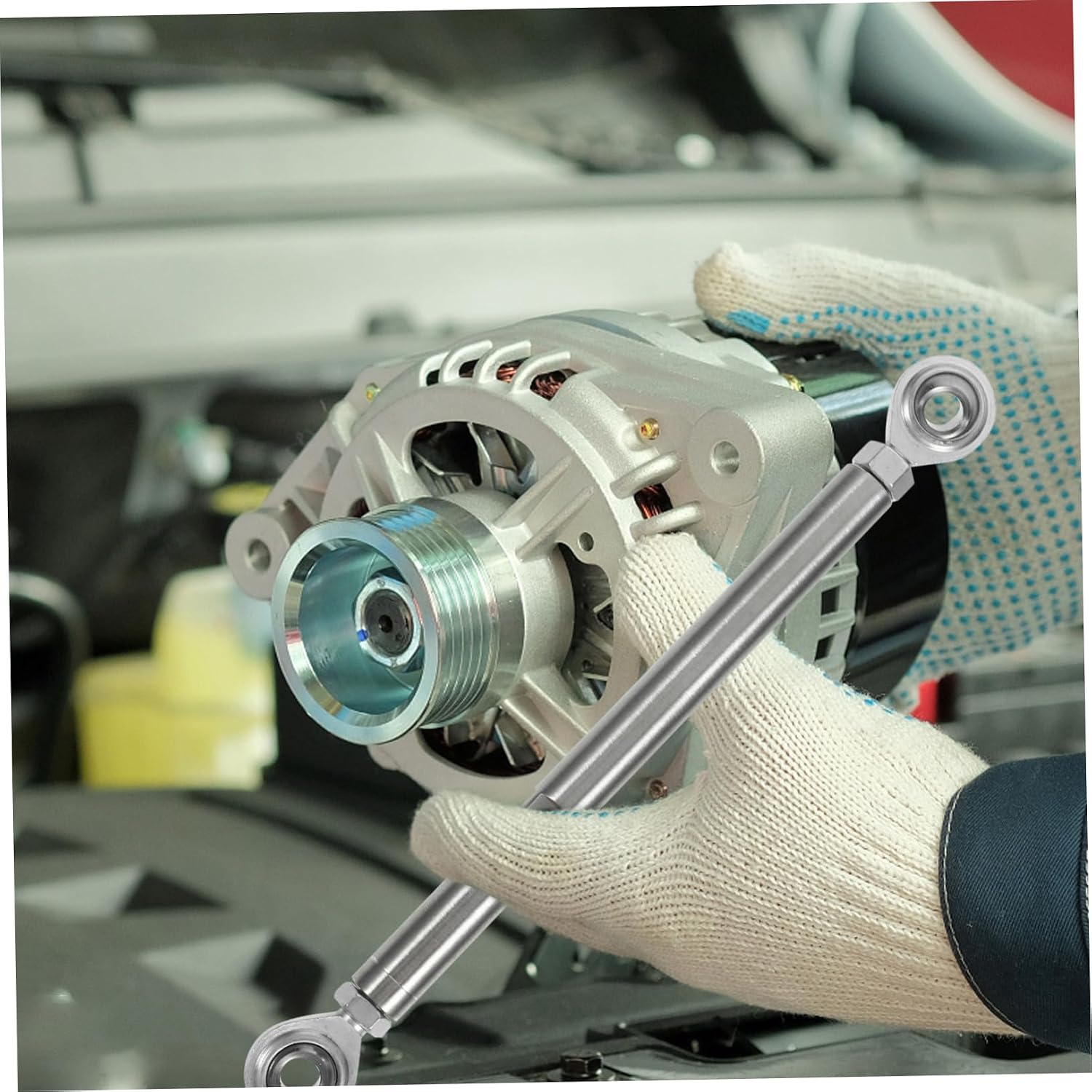 Adjustable Alternator Bracket High-Strength Easy Install for Car Distributor Clamp Included