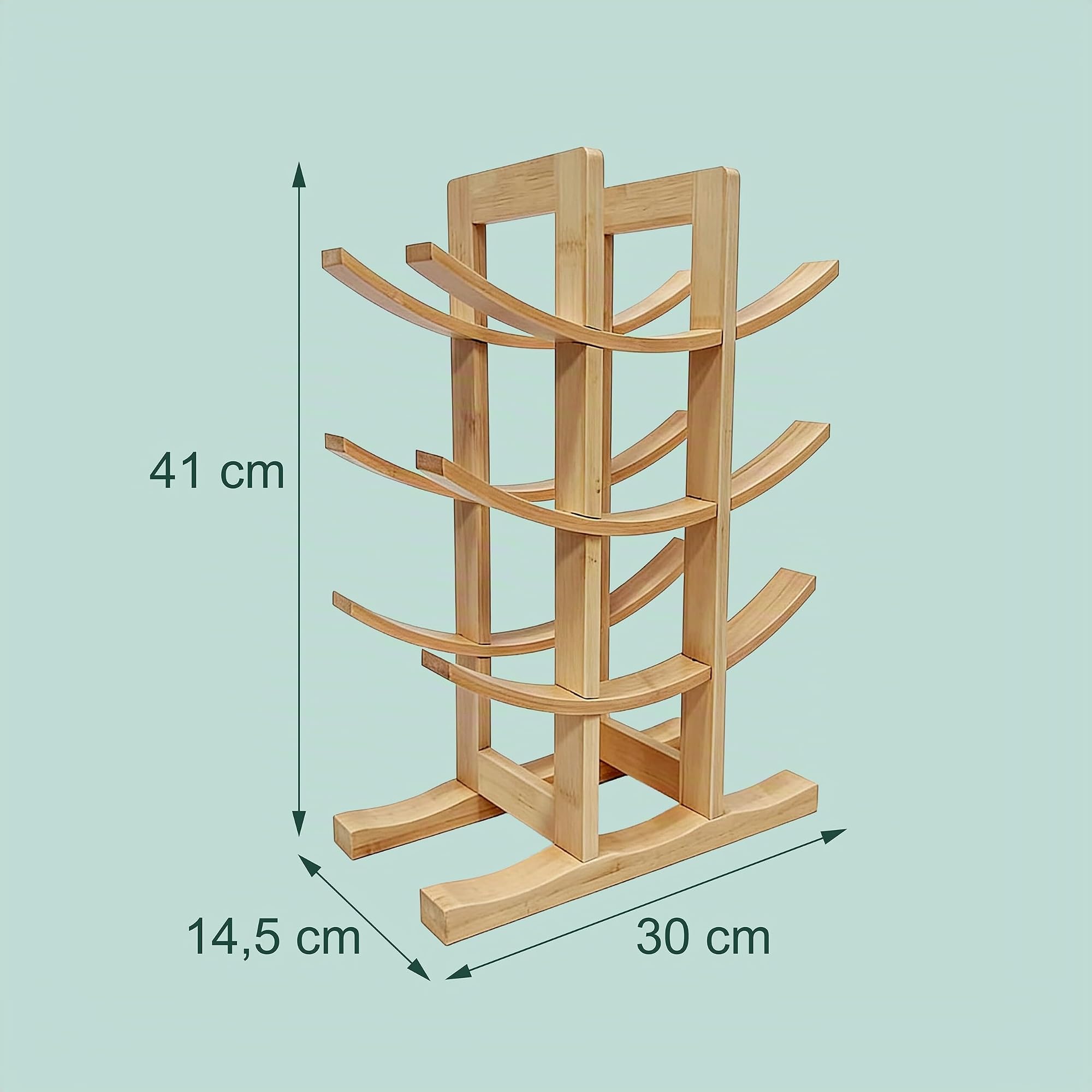 Relaxdays cantinetta per 12 bottiglie in bambù, 41 x 30 x 14,5 cm, portabottiglie per vino rosso e bianco, naturale