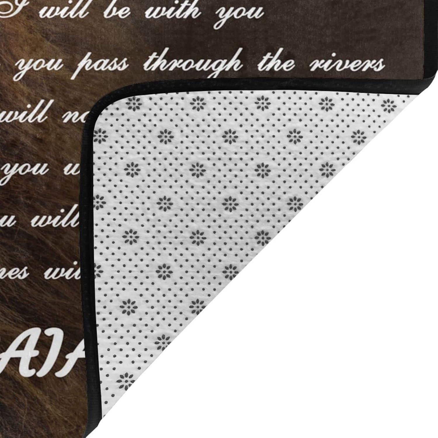 Vivacite Prayer Mat Christian Gifts for Women Men Faith Religious Spiritual Gifts for Women Prayer Rug with Bible Verse Christian Decor Area Rug for Pray and Meditaion Scripture Isaiah 43:2, 36"X24"