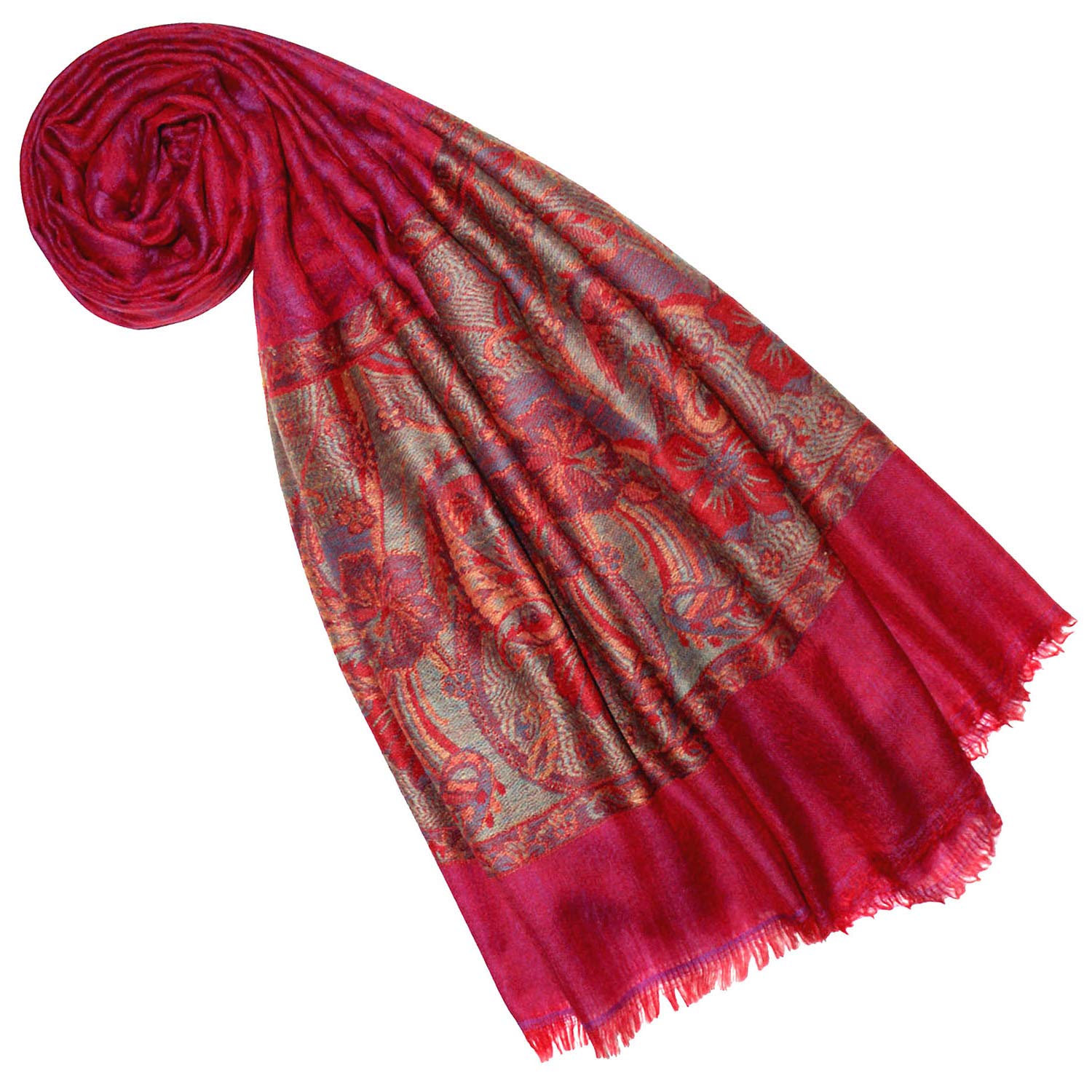 Lorenzo Cana Pashmina Schal Schaltuch 100% Kaschmir Kaschmirschal Kaschmirtuch Damenschal gewebt mehrfarbig