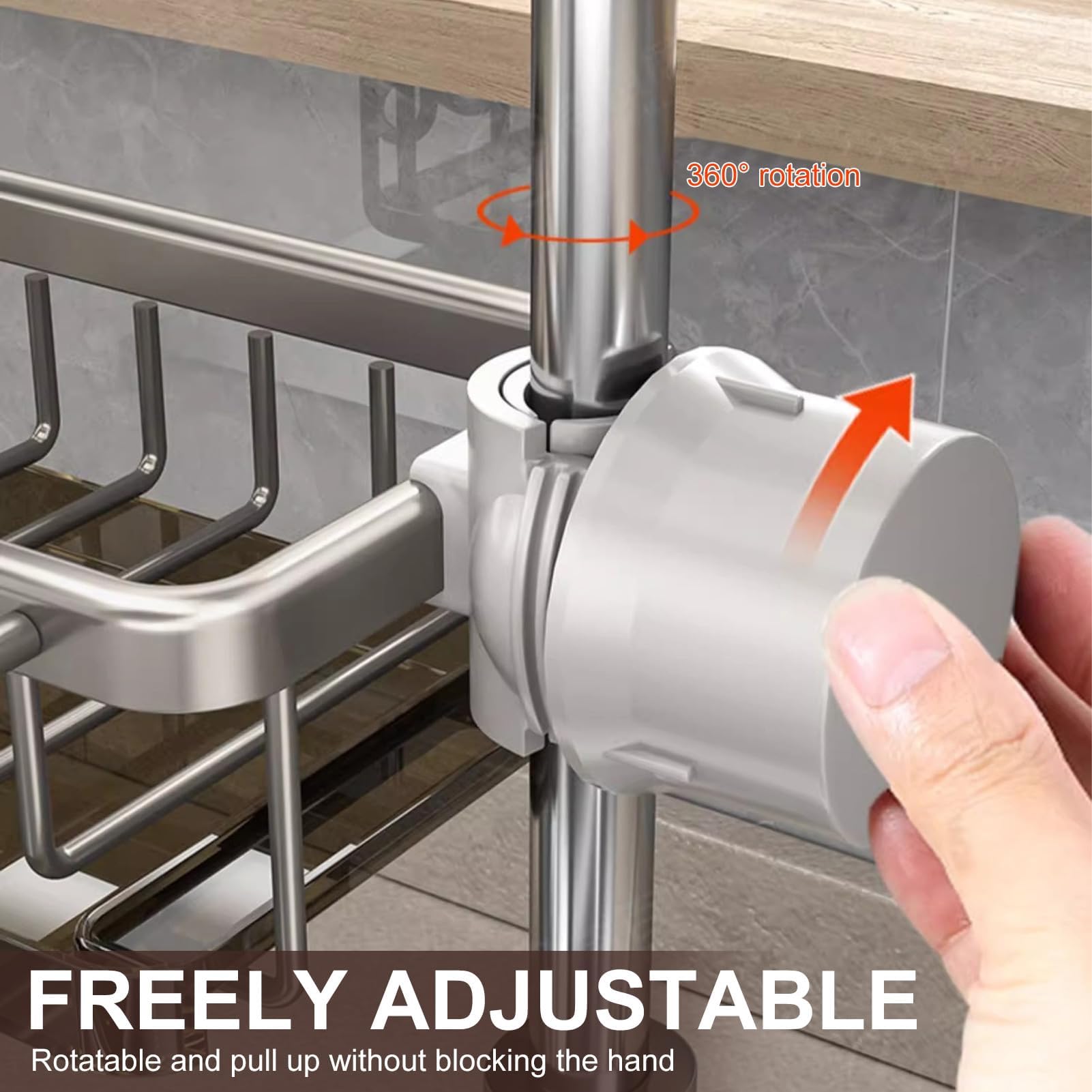 zwxqe Aanrecht Kraan Organizer, Kraan Spons Houder, Multifunctioneel Kraanrek, Keuken Plank, Thuis Badkamer Schrobbers Zeep Borstels Handdoeken Opslag Oplossing, 7.1x3.8x1.95 inch
