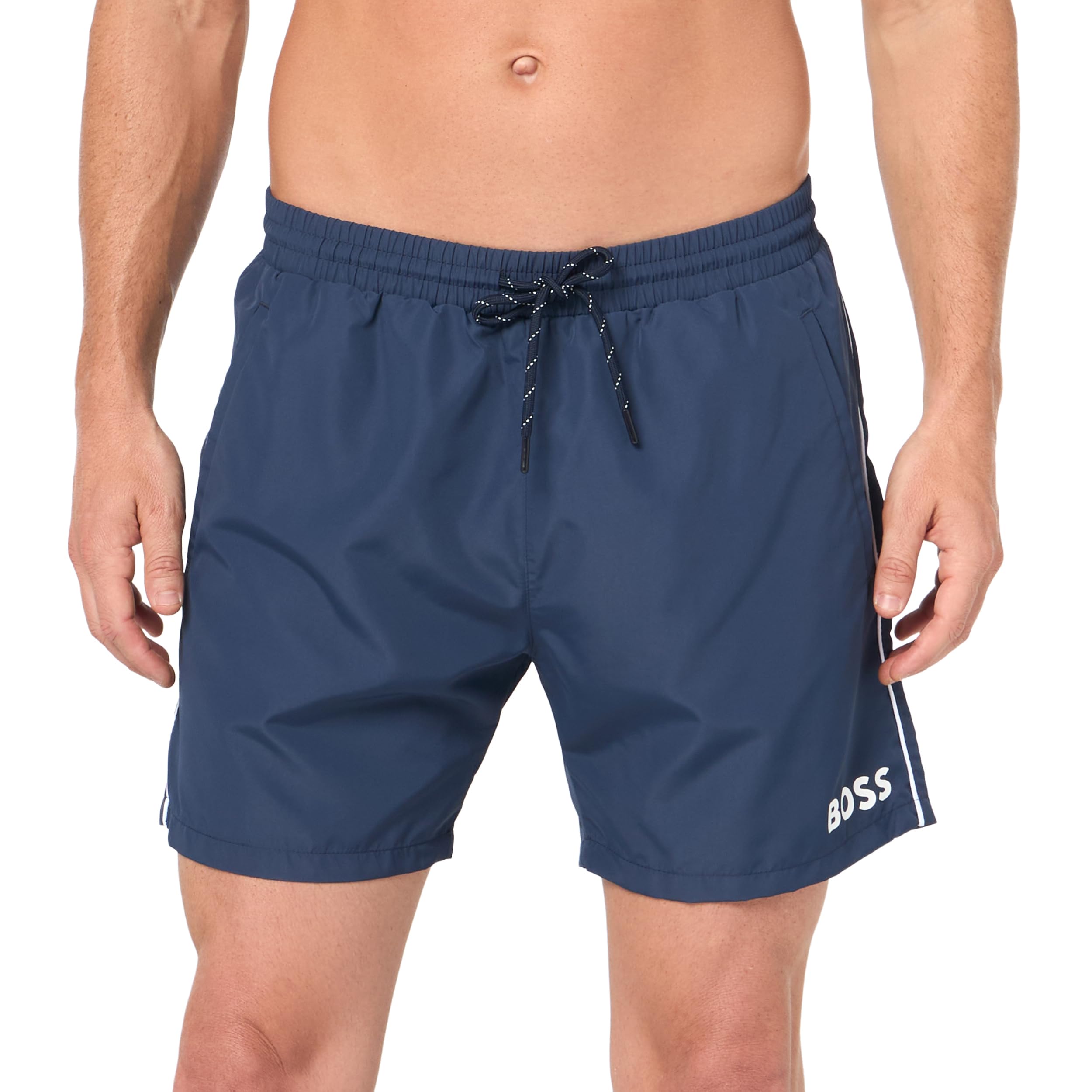 BOSS Men's Standard Medium Length Solid Swim Trunk-picture-22