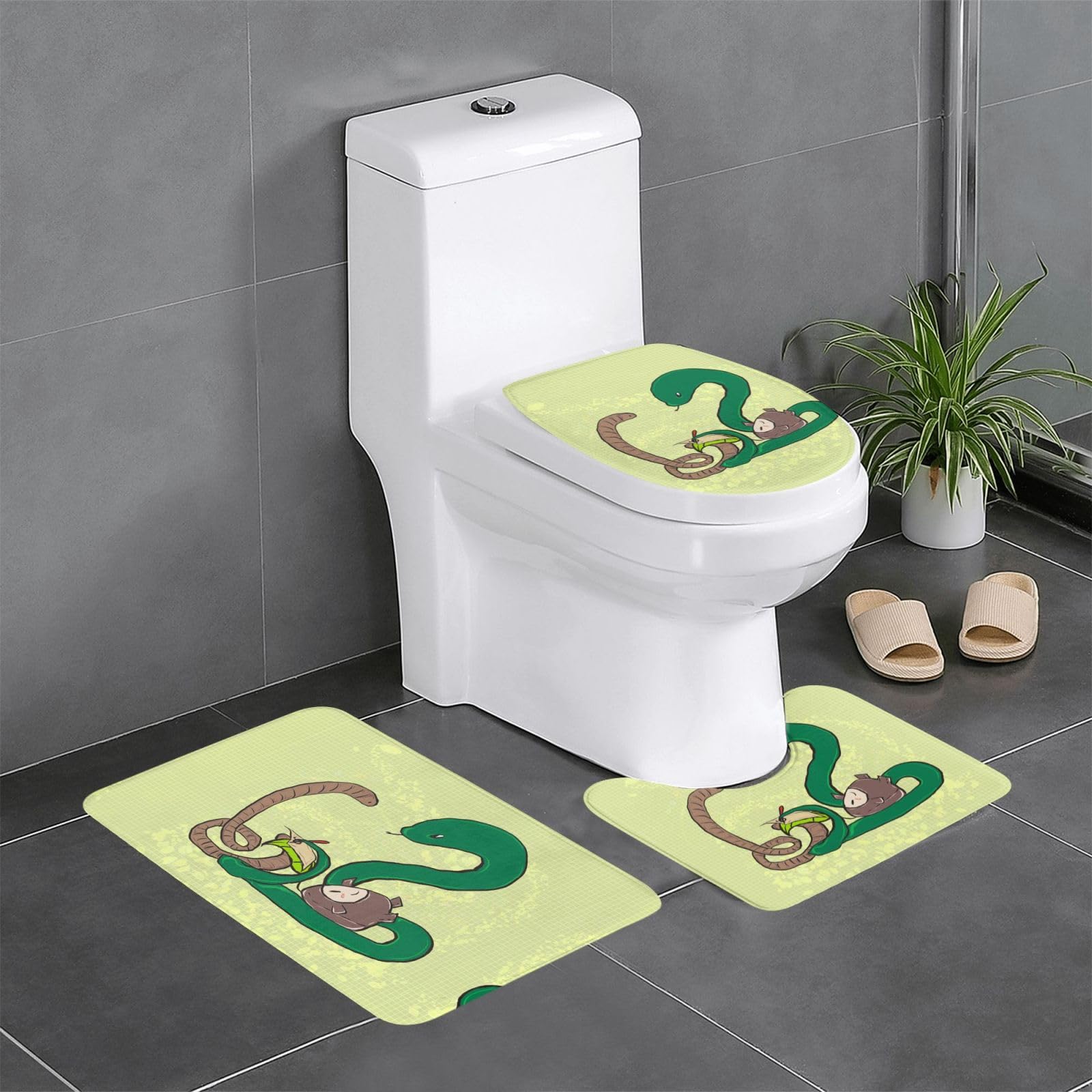 Tapis de salle de bain antidérapant lot de 3 pour meuble-lavabo
