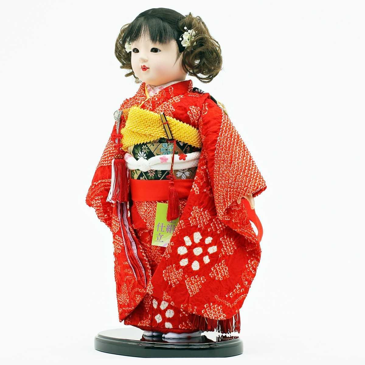 Amazon | 人形の久月 市松人形 10号 横幅40×奥行29×高さ54(cm) 14kyu