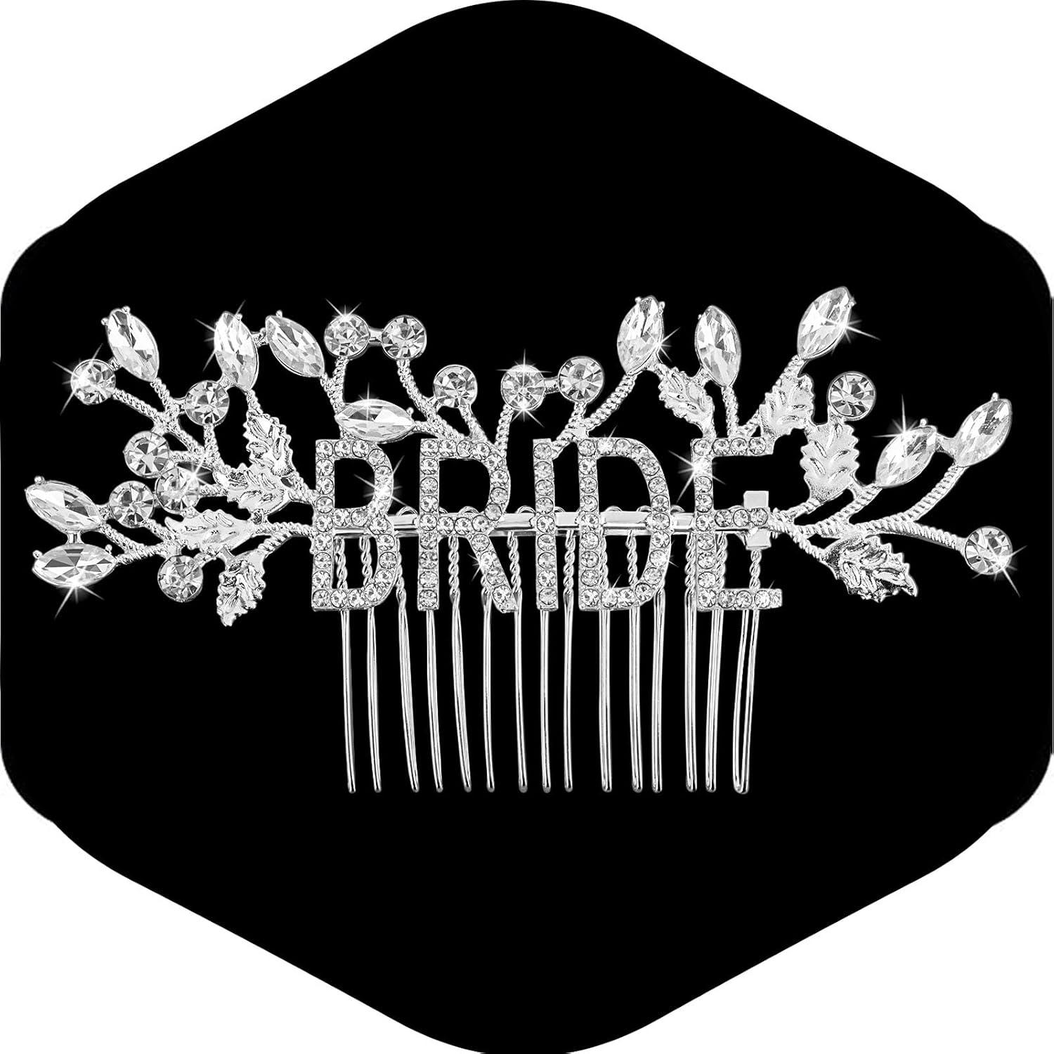 Wedding Hair Pieces for Brides Bridal Hair Accessories Wedding Hair Comb Silver Headpiece for Bride