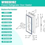 Upgraded W10830162 Refrigerator Door Gasket Replacement Compatible with Whirlpool Kenmore KitchenAid Refrigerator, 39.7"x 16.93" Freezer Door Gasket Refrigerator Door Seal Part 12723206AP, W10179332