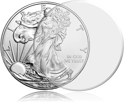 Guardhouse 25 40mm Direct Fit Coin Capsules for American Silver Eagle Liberty Coin, 1 oz Australia Perth Mint Silver 1 Dollar
