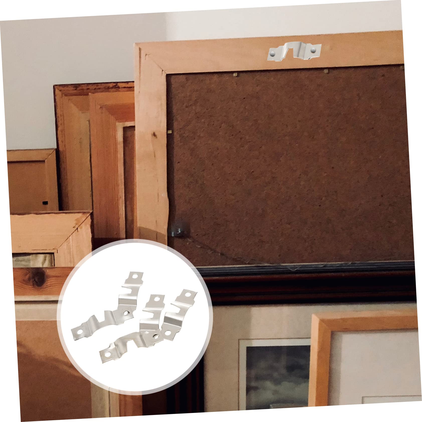 jojofuny 10 Set Di Ganci Per Cornici Con Doppio Foro Viti Ganci A D Per Foto Decorazione Da Parete Per Casa E Ufficio 50 Pezzi * 10