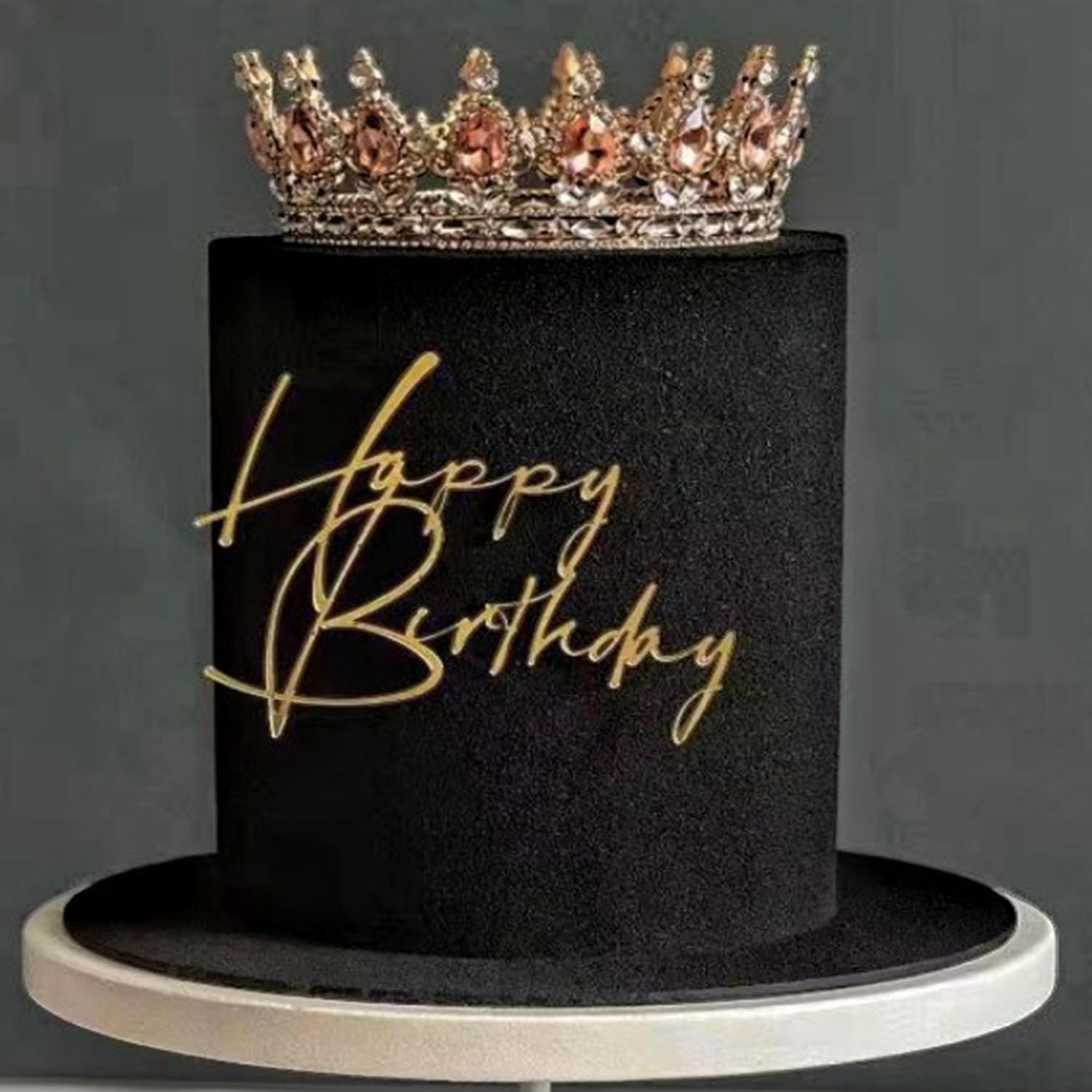 Happy birthday Cake Topper Gold Cake Topper Acrylic Happy Birthday Cake Decoration Supplies