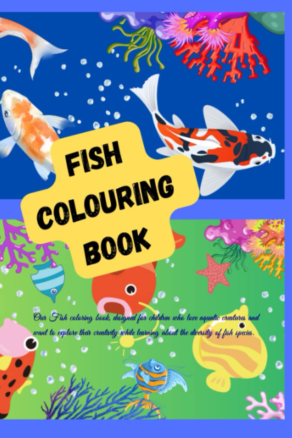 Livre de coloriage poisson le cadeau anniversaire idéal pour enfant passionné d'océan