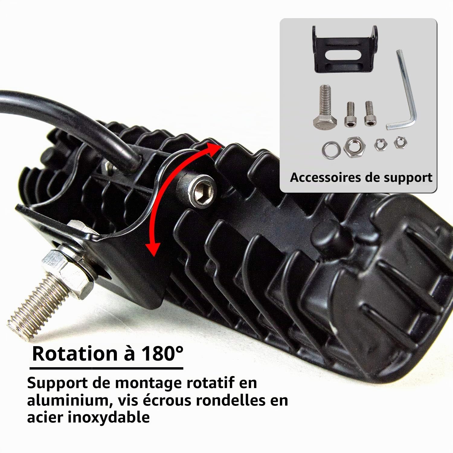 Willpower Phare de Travail LED Mini 15CM 12V 24V Barre LED pour Tracteur