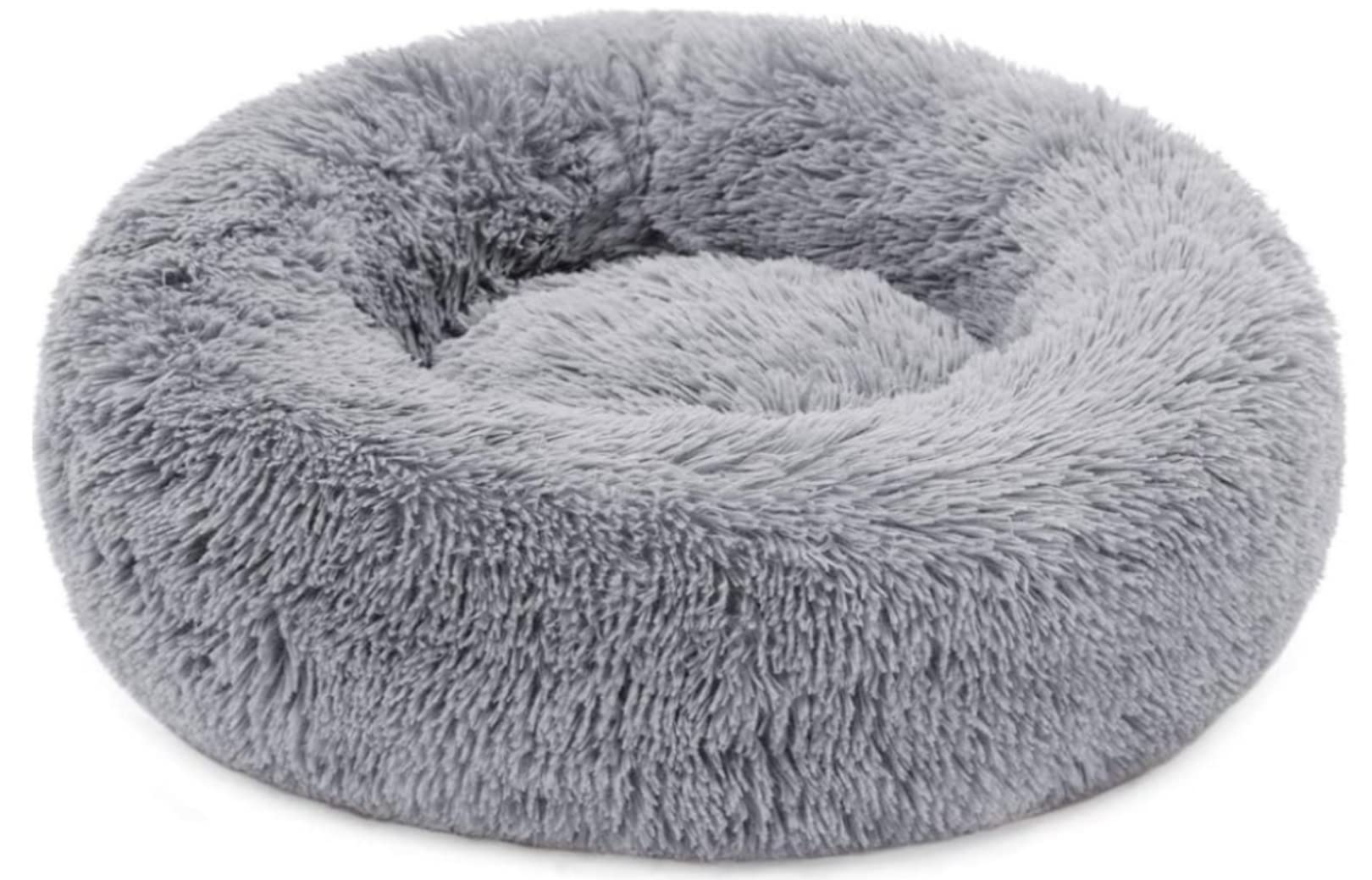 Panier rond pour chien donut FriendlyDog gris clair XL 100 cm pour grand canidé