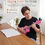 Everjoys Soprano Ukulele Beginner Kit 21 Inch w/Free Online Lesson Gig Bag Tuner Picks Strap, Fast to Learn