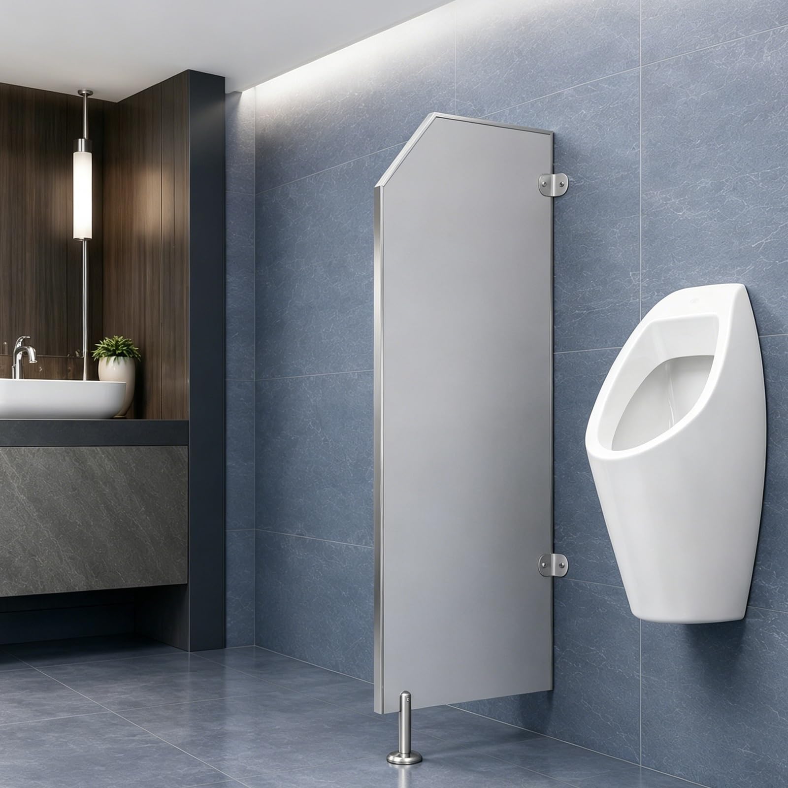 Mamparas para urinarios reforzadas con acero inoxidable de alta calidad