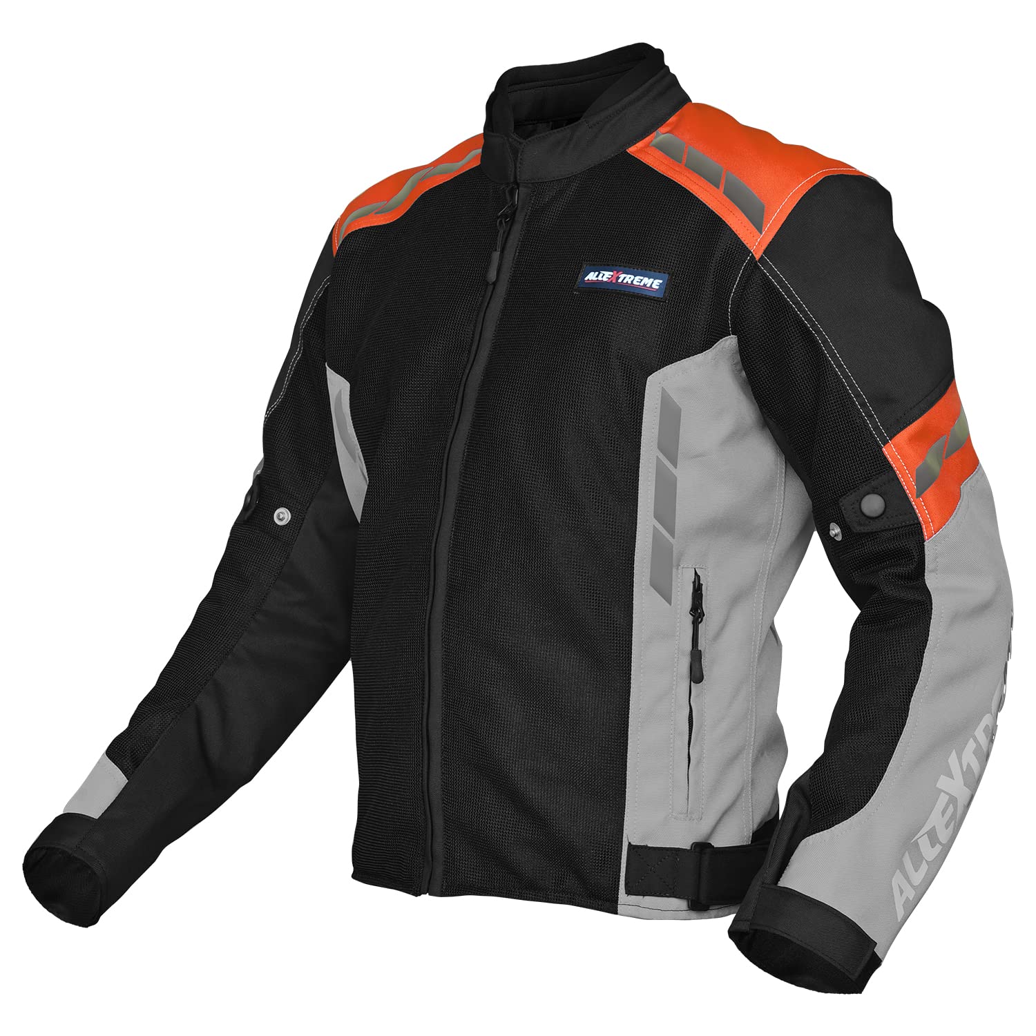 Allextreme TURBO Riding Jacket Mesh Cafe Racer Motorcycle Adventure Bike Accessory Impact Protection Armour All Season Night Visibility Stickers for Men (1 Year Warranty, 3XL, ORANGE) Allextreme TURBO Riding Jacket Mesh Cafe Racer Motorcycle Adventure Bike Accessory Impact Protection Armour All Season Night Visibility Stickers for Men (1 Year Warranty, 3XL, ORANGE)