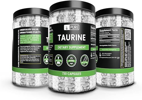 Miniatura 7 de Pure Original Ingredients Taurina, (100 cápsulas) 100% pura, sin aditivos ni rellenos, verificado por laboratorio