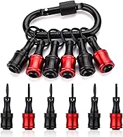 Vista 13 de Katerk 10 piezas de destornillador de 1/4 pulgadas, mango hexagonal, aleación de aluminio, soporte para brocas, barra de extensión de cambio rápido