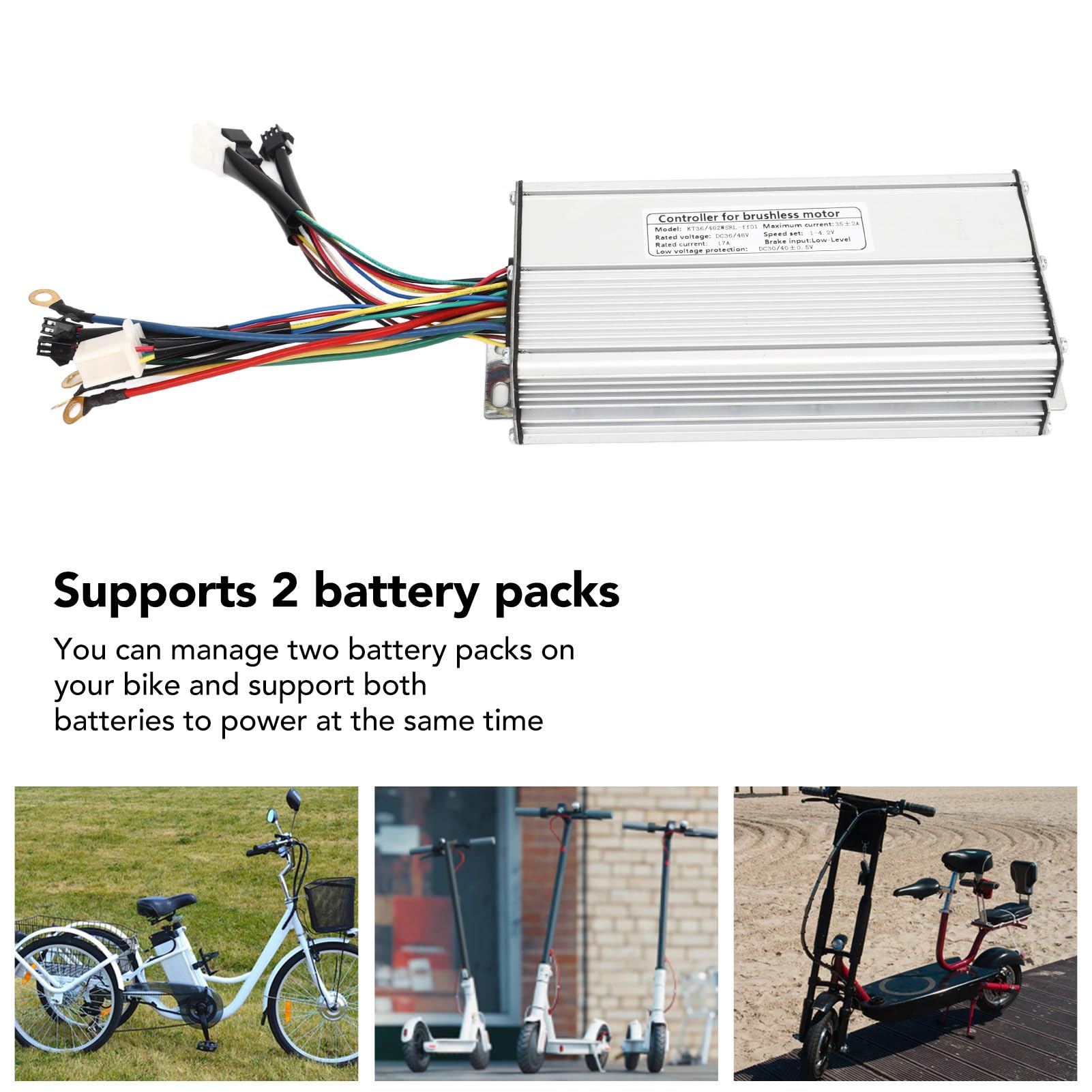 Controller per motore elettrico per bici DriKou, controller a onda quadra 36V 48V 35A per motore da 1000W 1500W, accessori per la riparazione di bici elettriche