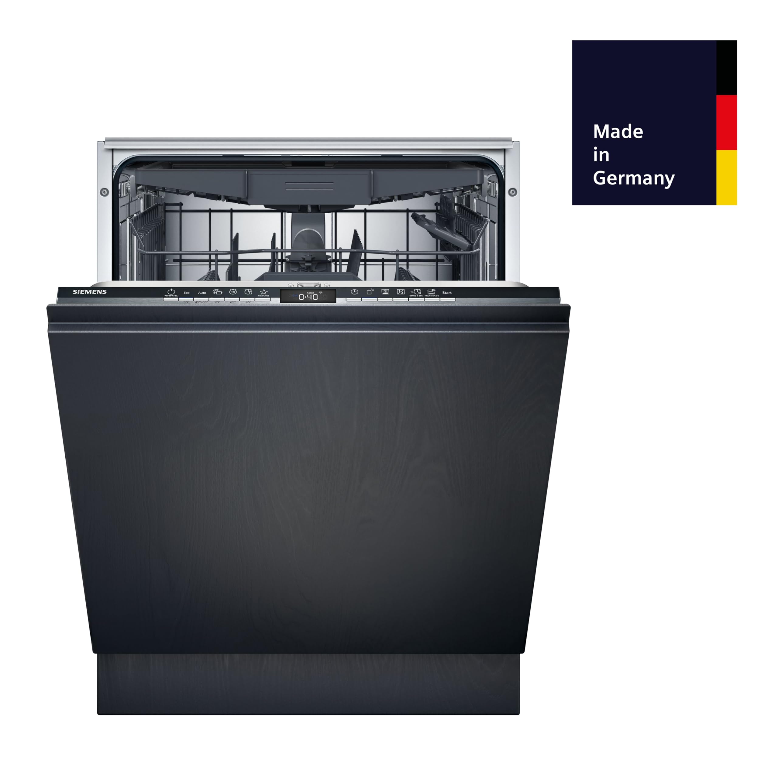 Siemens SN63EX02CE Geschirrspüler iQ300, vollintegrierte Spülmaschine mit Besteckschublade, 60 cm, HomeConnect, varioSpeed Plus, infoLight, flexKörbe, Favorit