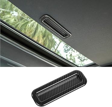 GZXinWei Carbon Fiber Top Roof Window Grab Handle Trim for Dodge Challenger 2012-2020 2021 2022 2023 Interior Cover Sticker