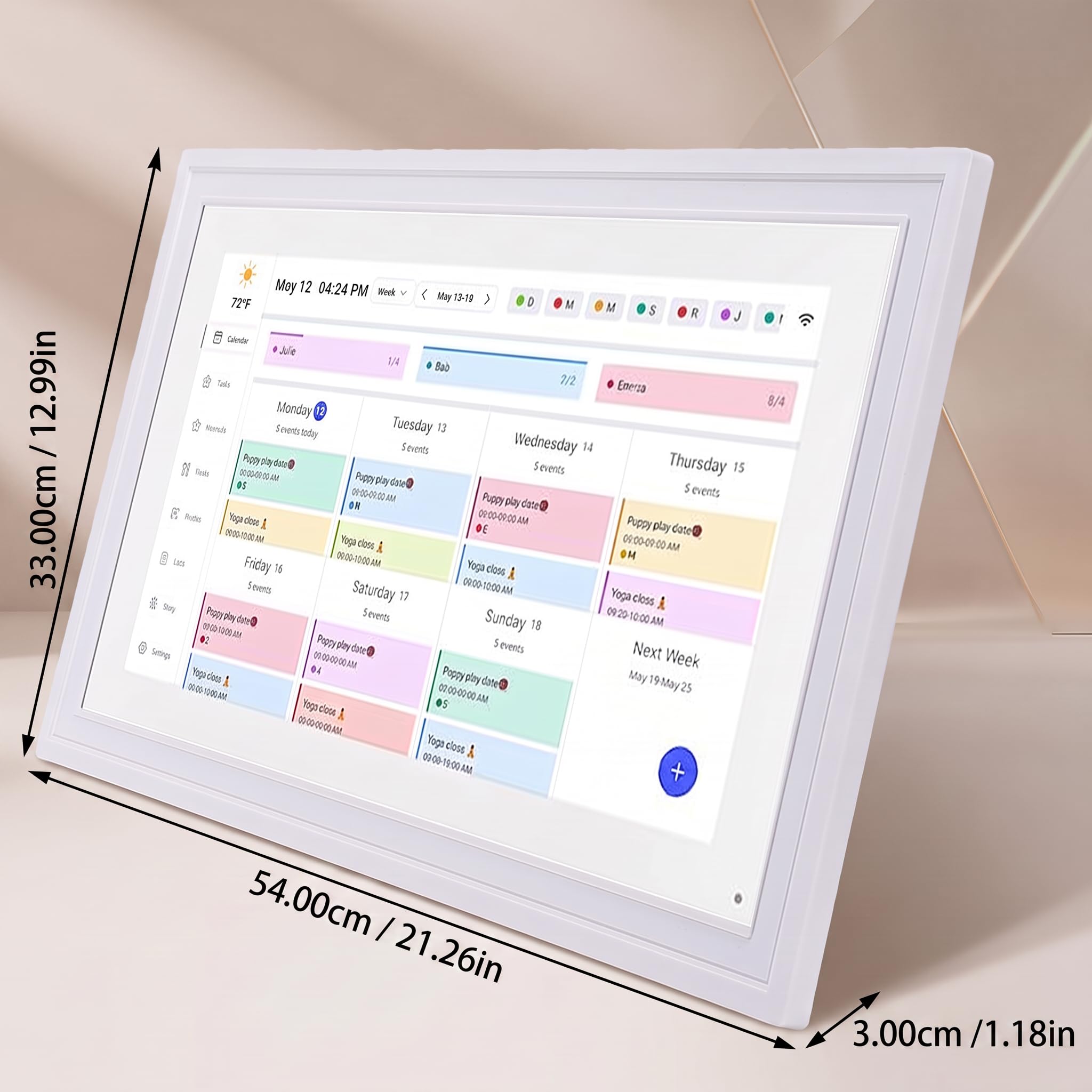 Calendario Digital Inteligente de 21,5", Planificador con