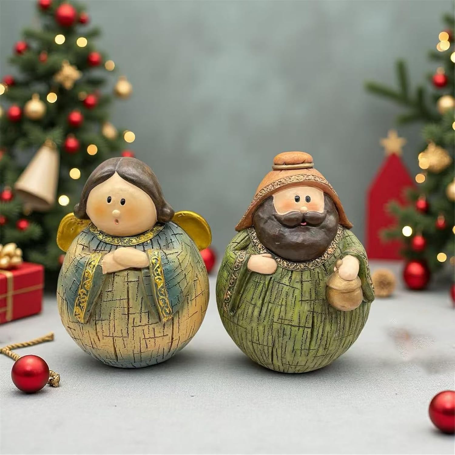 ordinarYone Christmas Nativity Figurine Holy Family Figure Nativity Figure,Table Ornament Christmas Decors for Living Room