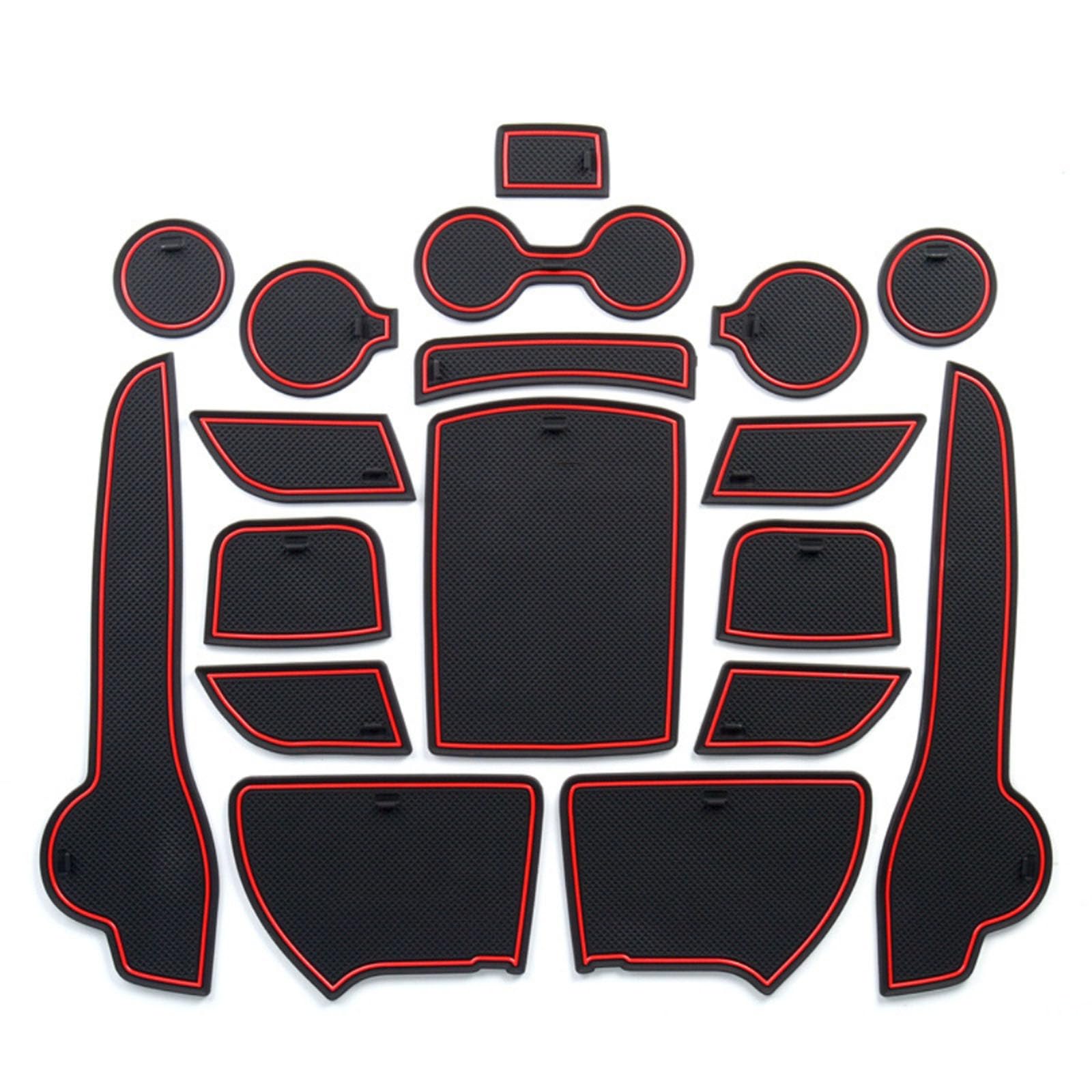 ahhccne Rubber Mats for Centre Console for KIA Sportage KX5 2016-2019, LHD Rubber Mats for Centre Console