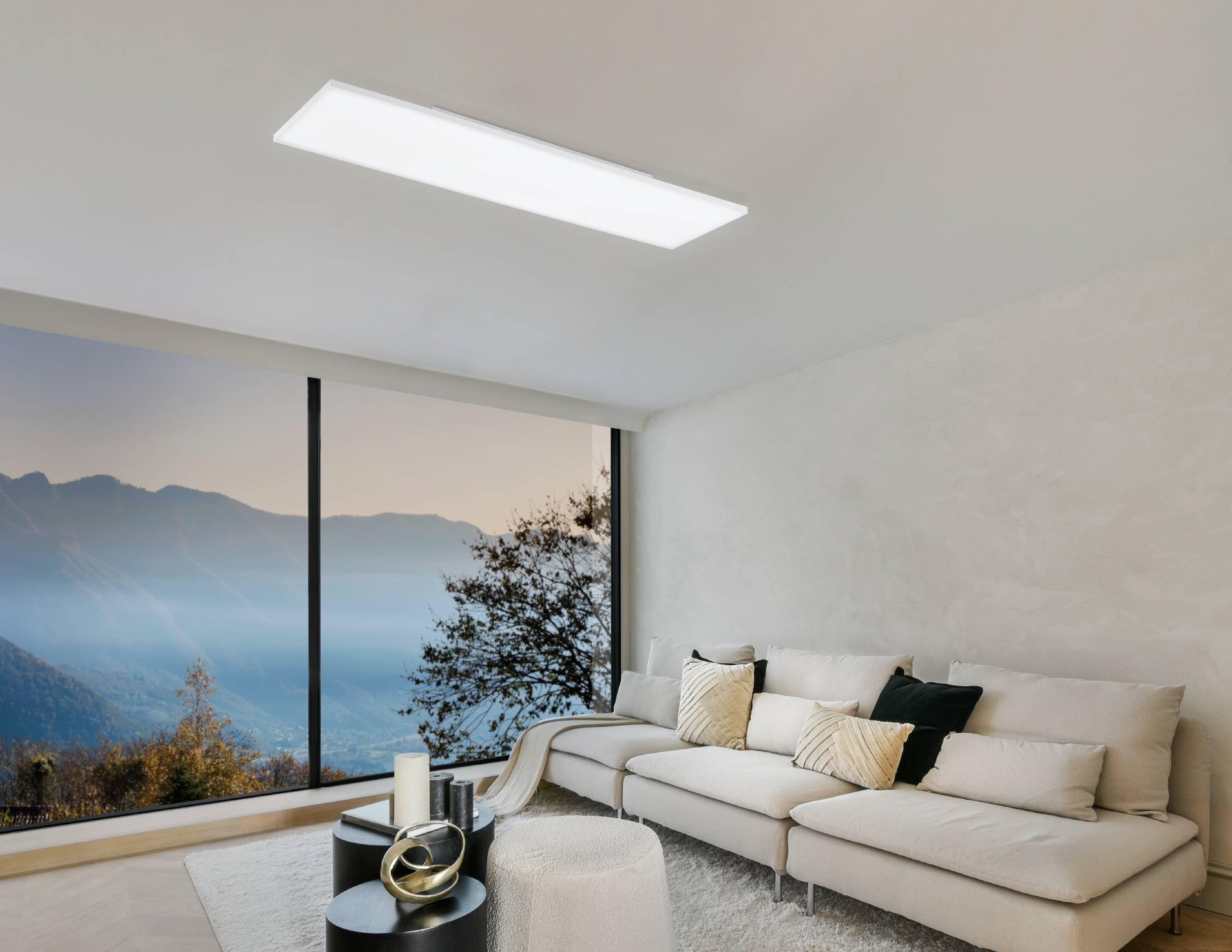 EGLO connect.z Smart-Home LED Panel Turcona-Z | Deckenlampe 120 x 30 cm, ZigBee, App und Sprachsteuerung Alexa, Lichtfarbe einstellbar (warmweiß-kaltweiß), RGB, dimmbar