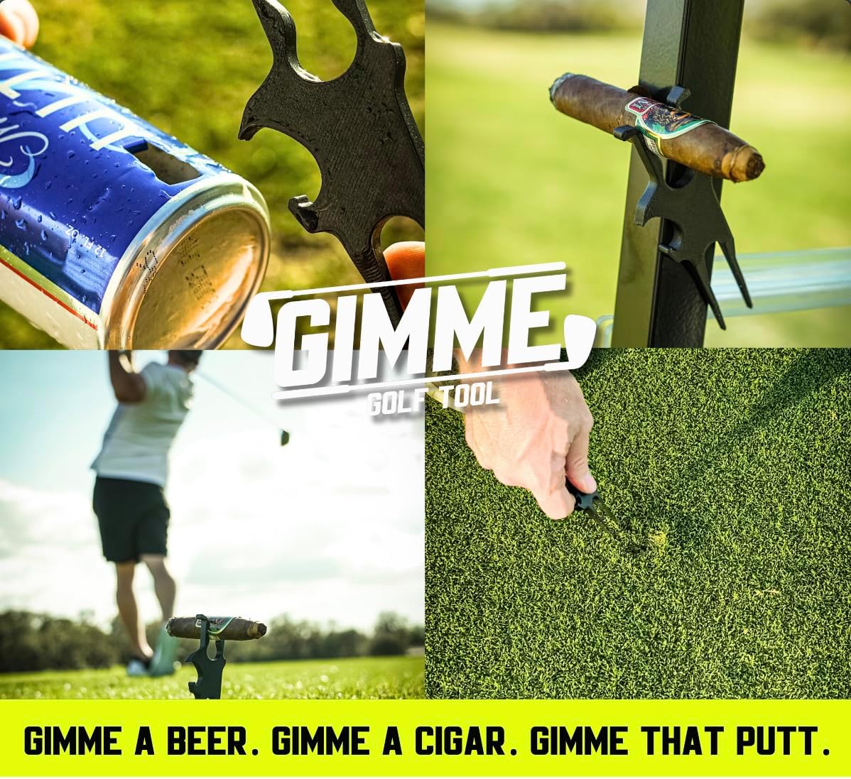 Gimme Golf Tool - Golf Multi-Tool, Magnetic Cigar Holder, Beer Shotgun and Divot Tool image 2