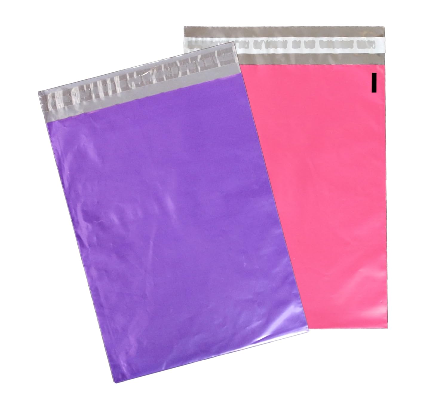 100 10x13" Assorted Pink & Purple Flat Poly Postal Mailer