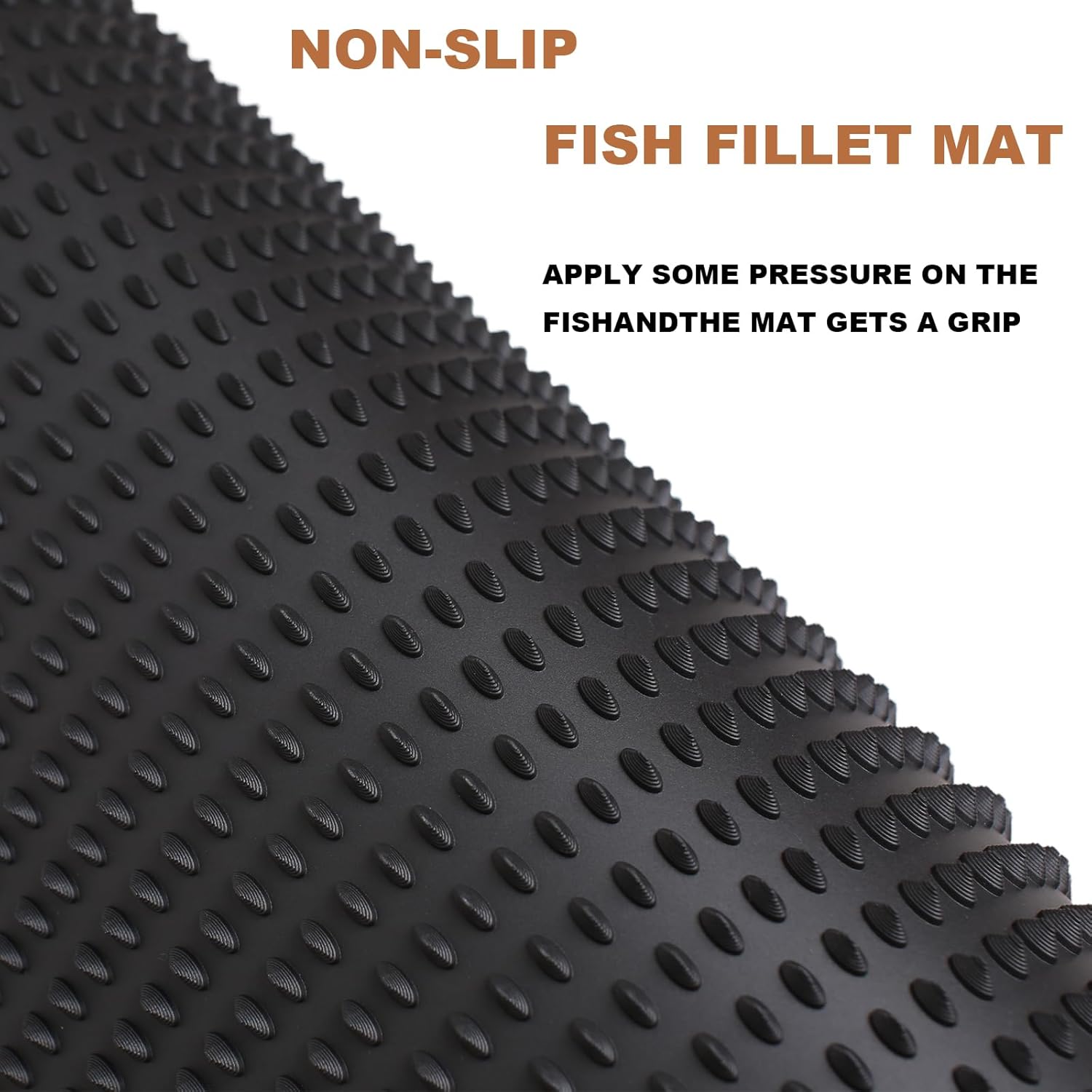 Fish Fillet Mat with Fish Cutting Board, Extra Large 33"x15.75", Non-Slip Fish Cleaning Mat with Measuring Scale, Portable Rollable Fish Fillet Board