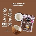 Healthy Crunch Coconut Chips Choco'Latte foncée - 6 Unités x 100g - Sans allergène, sans gluten, sans noisettes & Sans arachide - Idéal pour les amateurs de chocolat noir - Fabriqué avec des aliments entiers, Healthy Graisses & Fibre