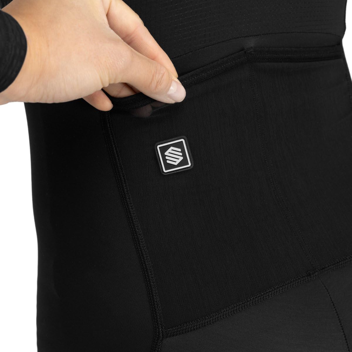 SIROKO Culote Largo térmico de Gravel Ciclismo Delta Negro