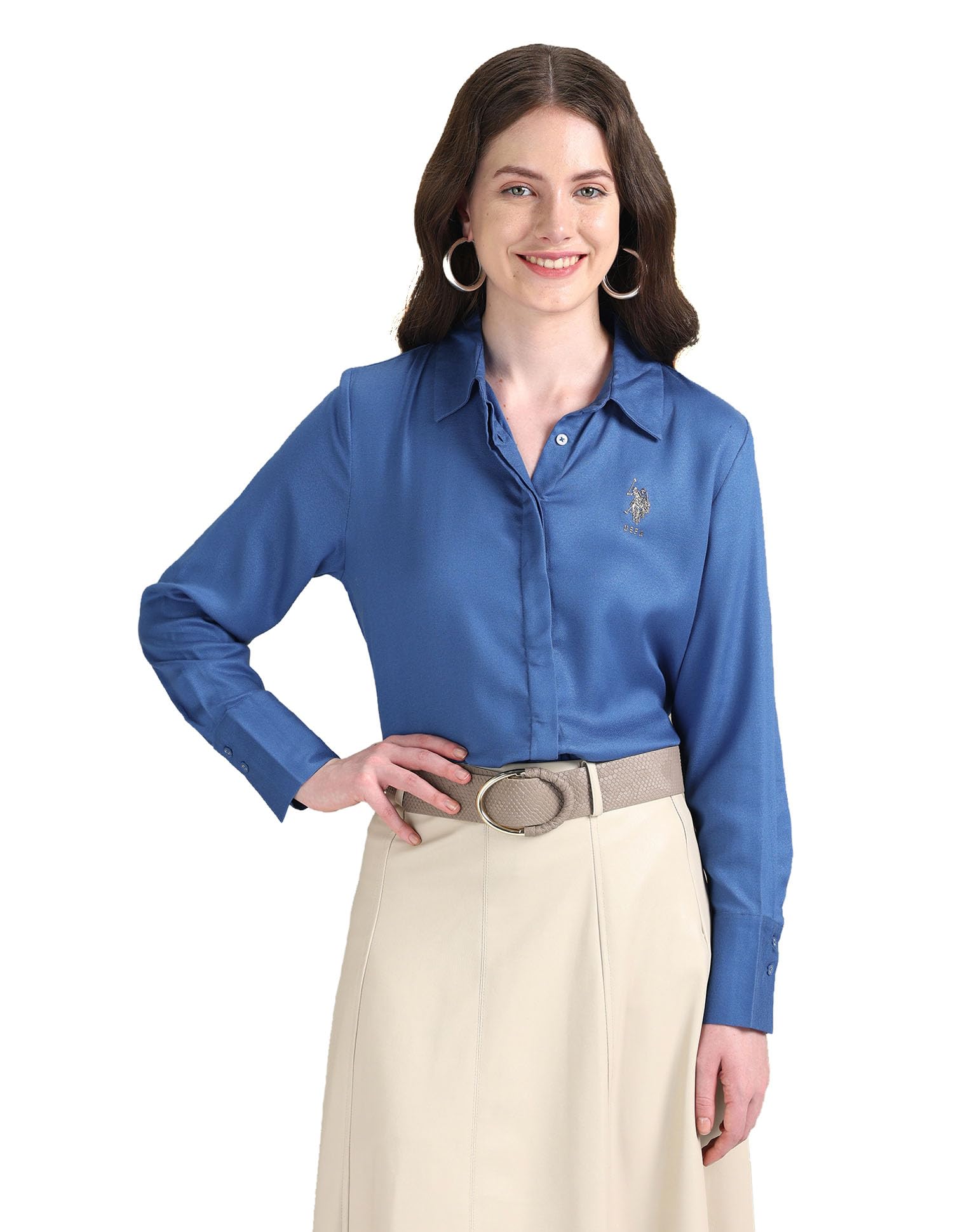 u.s. polo assn. Women's Polyester Regular Fit Shirt-picture-20