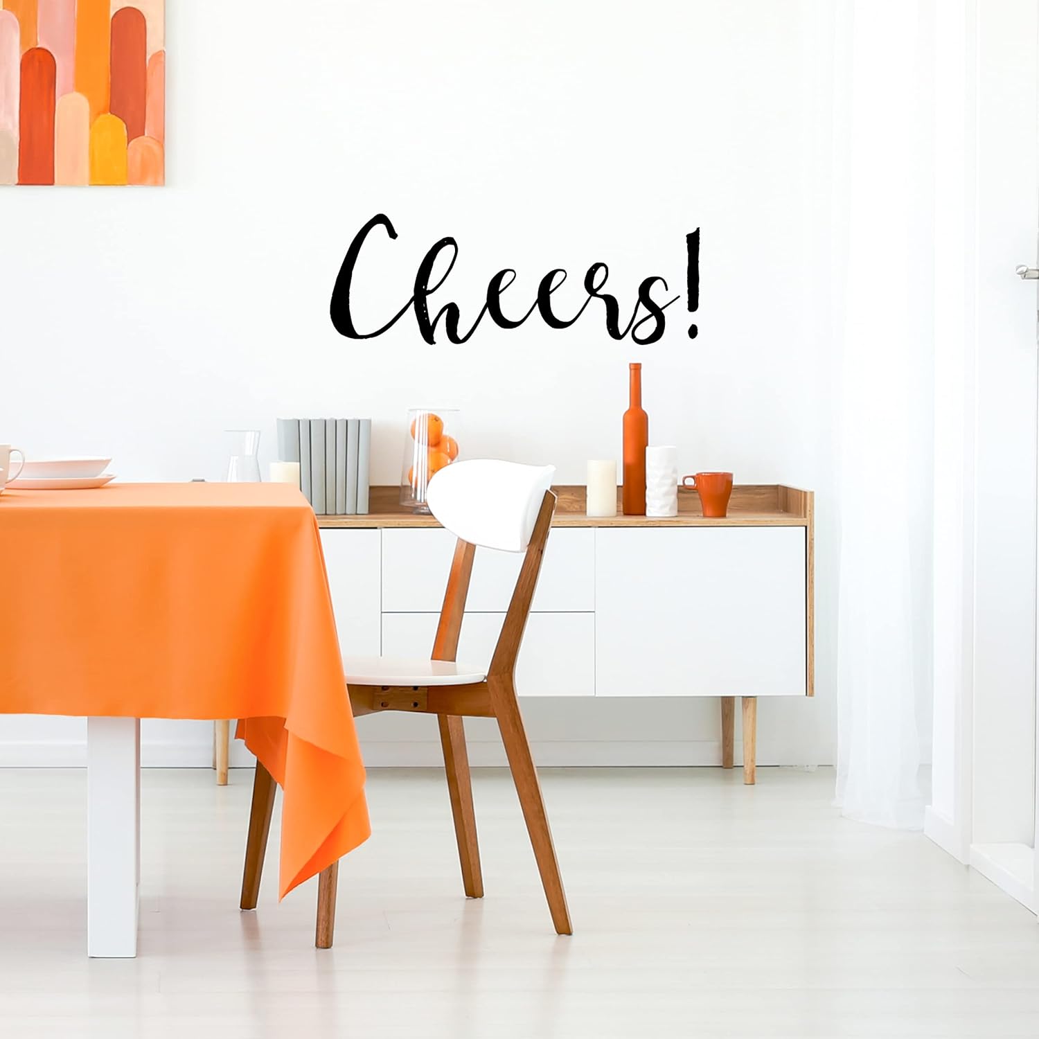 Cheers Sign | Wall Sticker Quotes| Bar Wall Decals | Large Vinyl Decal (22 inches Long x 9 inches Tall) | Vinyl Wall Quote for Home Decor or Restaurant Decoration | Vinyl Lettering Wall Art Decals