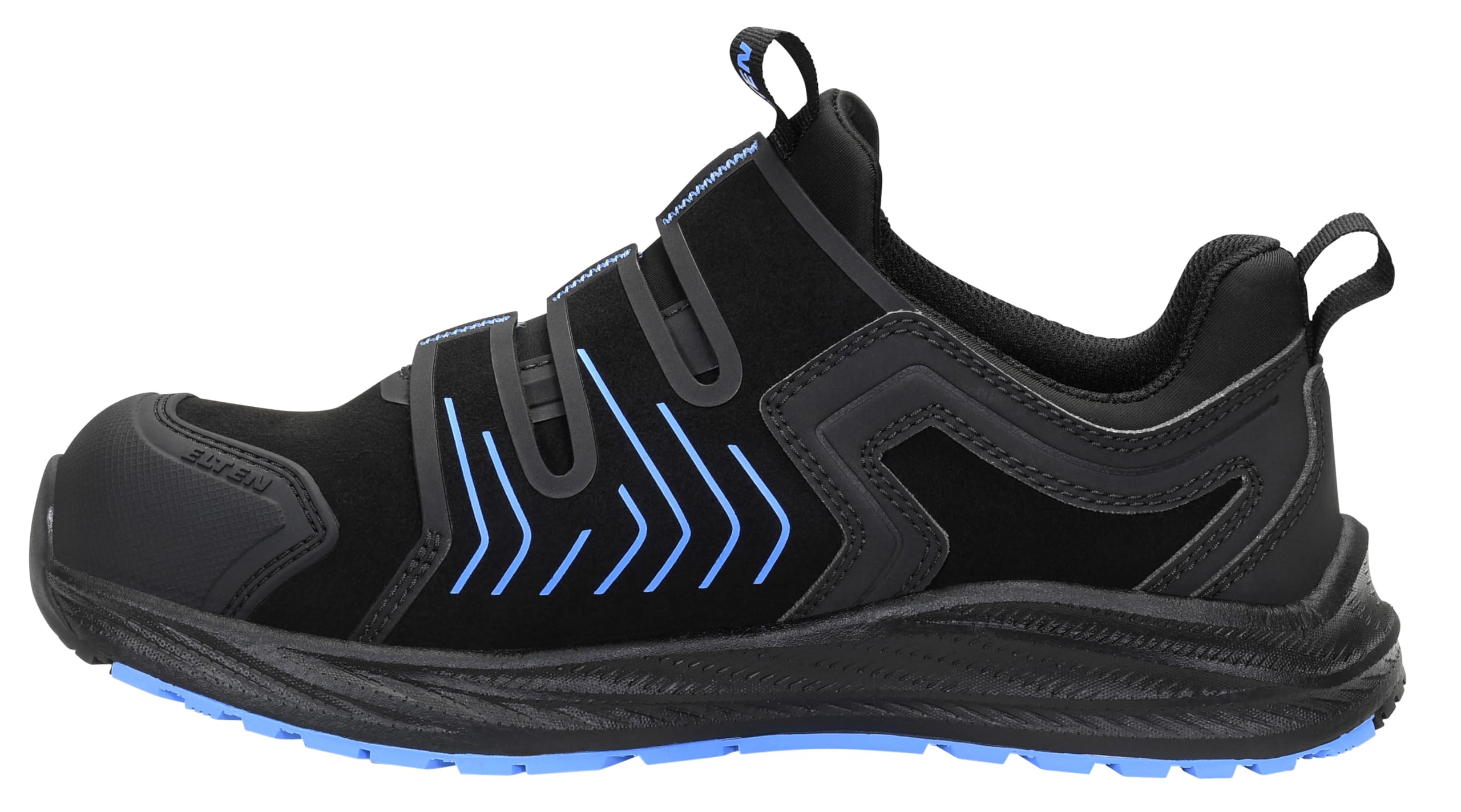 ELTEN Sicherheitsschuhe Ivar XXNF BOA Black-Blue Low ESD S3S für Damen & Herren, Carbonkappe, leicht, atmungsaktiv