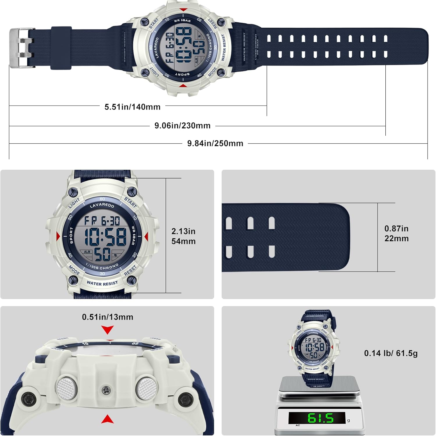 Men's Digital Watch Sports Outdoor Waterproof Watches for Men with LED Backlight Alarm Stopwatch Mens Watches Digital Chronograph Military Date - Image 3