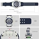 Watches for Men Digital Sport Outdoor Mens Watches 5ATM Waterproof Large Numbers Men's Watch with Resin Strap Military LED Backlight Montre Homme