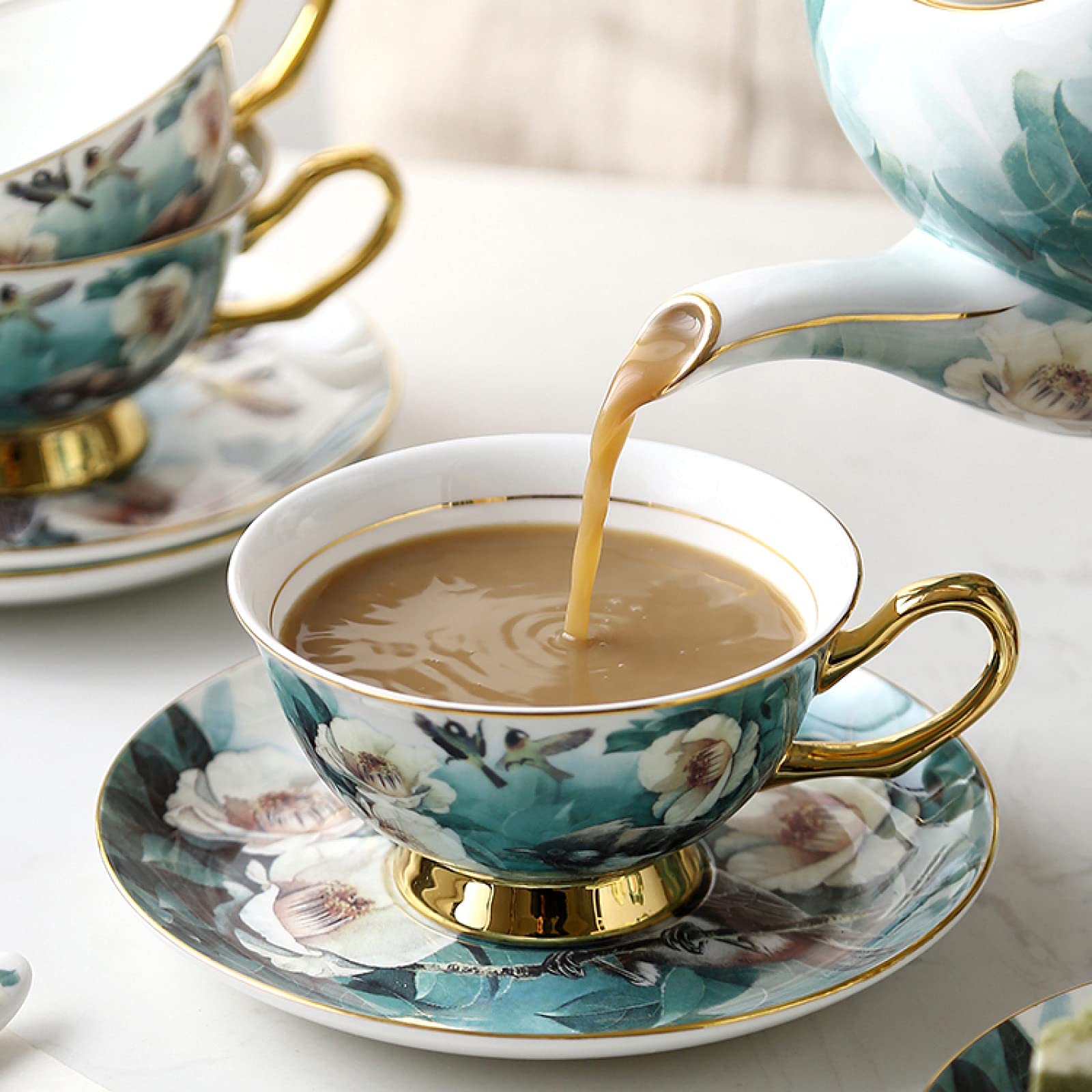 Amazon.com: SDdPulse 21 Pieces British Porcelain Tea Sets
