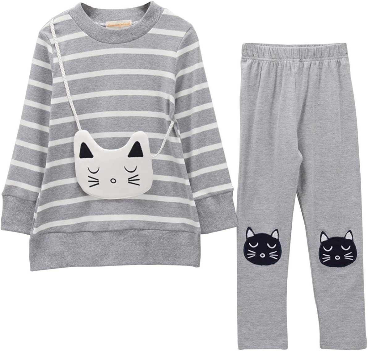 M RACLE Cute Little Girls' 2 Pieces Long Sleeve Top Pants Leggings Clothes Set Outfit