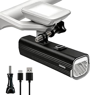 Super Bright 450-1200 Lumen LED Bike Light, USB-C Rechargeable Bike Front Light with 9-11H Runtime, 4-5 Modes,Quick Release Mount, Waterproof for Road, Mountain, Commuter Bicycles