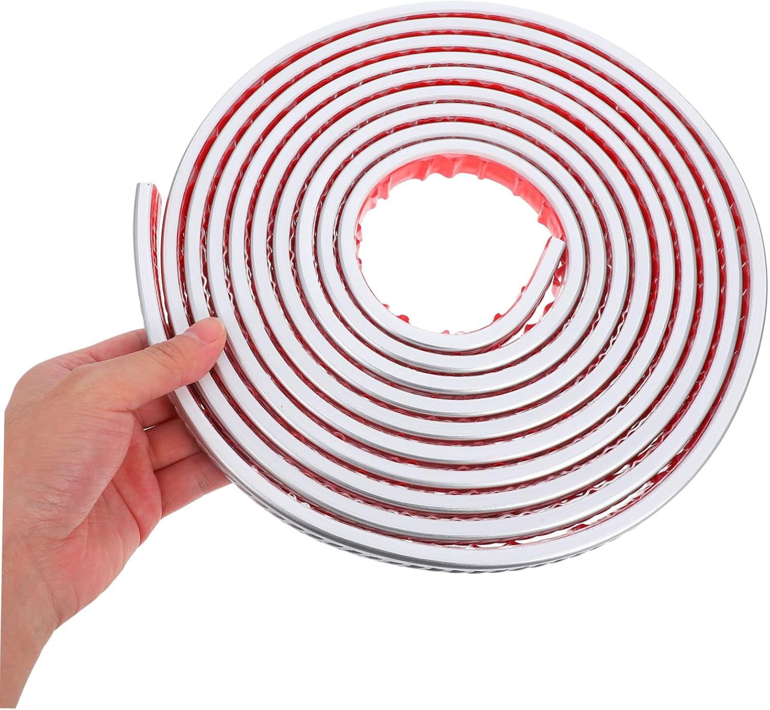 Uonlytech Peel and Stick Molding Trim Wall Ceiling Decorative Molding DIY Home Decor Self Adhesive Crown Trim Silver